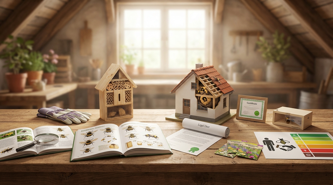 Hommels op daken: wat te doen? Complete gids en wettelijk kader
