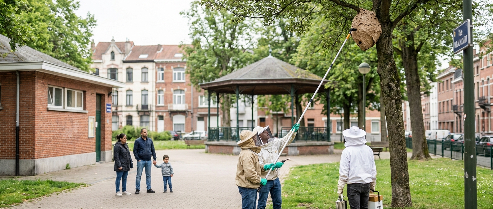 Aziatische horzel in Molenbeek: Gids en lokale interventie