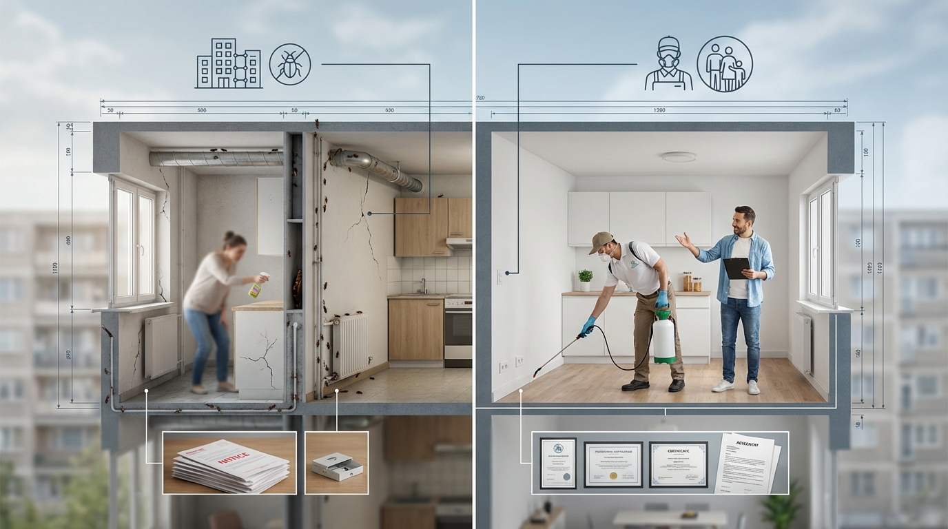 Cafards en bâtiments sociaux : Pourquoi et comment s'en débarrasser ?