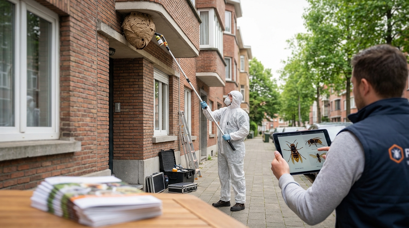 Destruction nid de guêpes à Etterbeek : Devis et Intervention 24h/7
