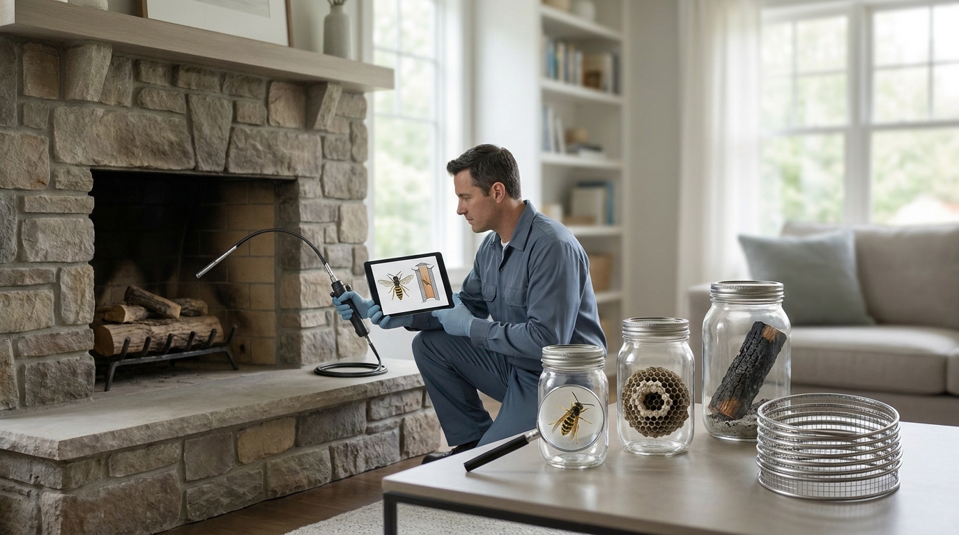 Wasp in the chimney: Diagnosis, risks and safe solutions