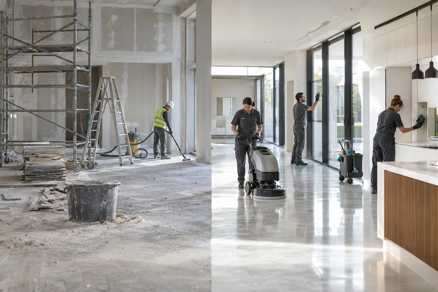 Nettoyage professionnel après chantier : Organiser votre remise en état